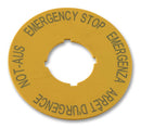 EATON MOELLER M22-XBK1 Label, Emergency Stop, 4 Language