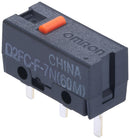 ARATAS D2FC-F-7N(60M)(STD) Microswitch, IP40, Reliable & Long-Life, Ultra Subminiature, Pin Plunger, SPST-NO, PC Pin, 1 mA