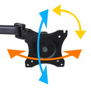 PRO SIGNAL 83-17548 LCD VESA Desk Mount, Quad, 726 mm x 116 mm x 900 mm, 13" to 27" LCD Monitors, Steel