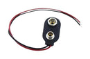 MCM 29-130 Battery Clip Connector, Snap On, PP3 9V, Bare End Leads