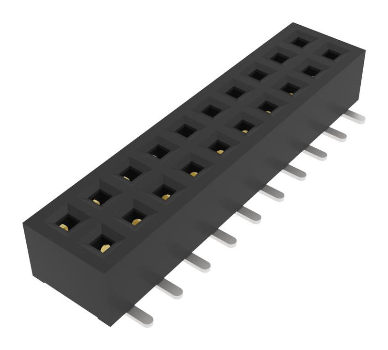 AMPHENOL COMMUNICATIONS SOLUTIONS 10165448-00020C1LF PCB Receptacle, Board-to-Board, 1.27 mm, 2 Rows, 20 Contacts, Surface Mount Straight
