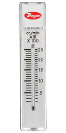 DWYER RMA-14 Air Flowmeter, 200 to 2500 cc/min, 100 psi, 4 % Accuracy, 1/8" FNPT, RATE-MASTER RMA Series