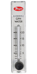 DWYER RMA-43-SSV Liquid Flowmeter, SS Valve, 2 to 24 GPH, 100 psi, 4 % Accuracy, 1/8" FNPT, RATE-MASTER RMA Series