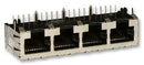 MOLEX 43223-8146 Modular Connector, RJ45 Jack, 1 x 4 (Ganged), 8P8C, Cat3, Through Hole Mount