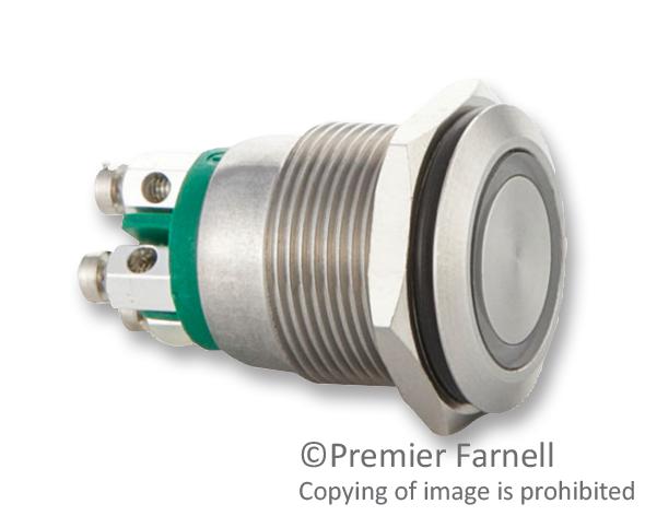 BULGIN LIMITED MPI002/TERM/GN SWITCH, VANDAL RESISTANT, SPST, 50mA