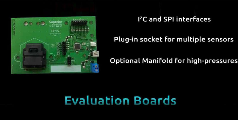 SUPERIOR SENSORS EB01-SPI Evaluation Board, Pressure Sensor, Connection Cable, USB Drive, SPI, Software and Documentation EB01