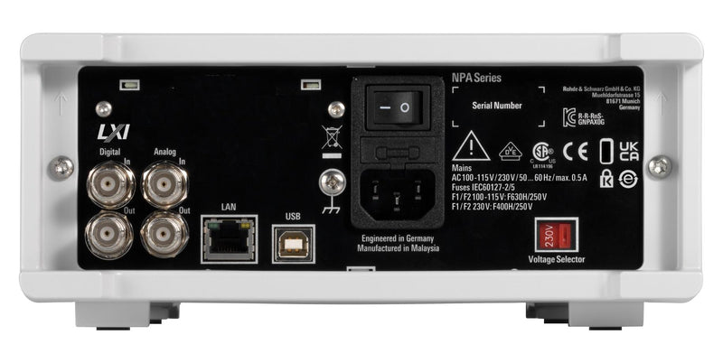 ROHDE & SCHWARZ NPA501 POWER ANALYZER, 2CH, 100KHZ, 100 TO 230V