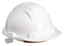 UCI HD/CLI/5-RS/WH Standard Safety Helmet, White, HDPE, 6 Point PE Internal Harness, Slip Ratchet, With Sweatband