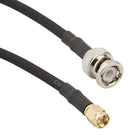 AMPHENOL RF 245101-04-24.00 RF COAX, BNC PLUG-SMA PLUG, 50 OHM, CBL