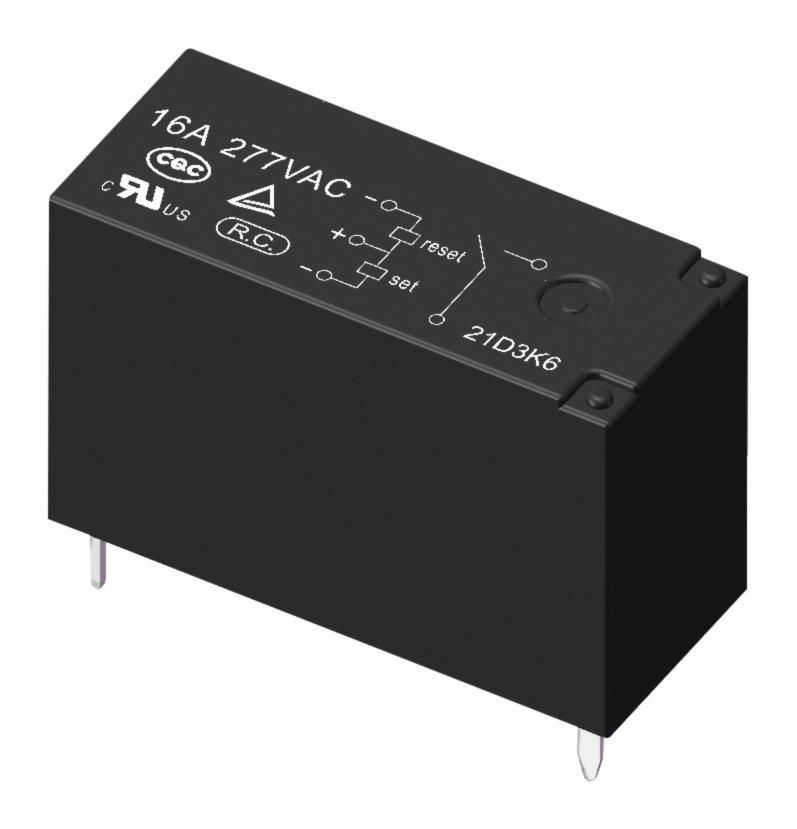 MULTICOMP PRO MPHKE3LT-S-DC5V-A-L2 Power Relay, Sealed, SPST-NO, 5 VDC, 20 A, MP Power Relays, Through Hole, Latching Dual Coil