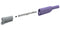 MULTICOMP PRO MP771084 Banana Test Lead, 4mm Banana Plug, Stackable, Free End, 2.32 ", 59 mm, Purple, 36 A
