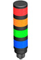 BANNER ENGINEERING TL50HGYRAQ Tower Light, 3 Tier, Green/Red/Yellow, 92 dB, 27 VAC/30 VDC, Steady, IP50, TL50 Series