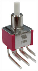 MULTICOMP PRO MP-PB8-BB00B6QE-1 Pushbutton Switch, DPDT, On-(Off), Round Plunger