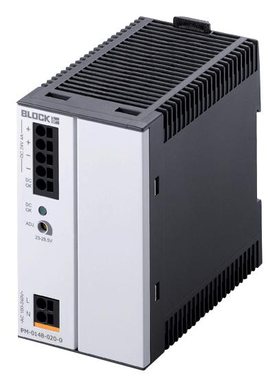 BLOCK PM-0148-020-0 AC/DC DIN Rail Power Supply (PSU), ITE, 1 Output, 96 W, 48 VDC, 2 A