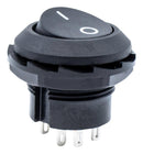 E-SWITCH RR3130BBLKBLKFS Rocker Switch, On-On, DPDT, Non Illuminated, Panel Mount, Black, RR3130 Series