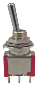 E-SWITCH 100SP5T1B1M2QEH Toggle Switch, Miniature, On-Off-(On), SPDT, Non Illuminated, 100 Series, Through Hole, 5 A