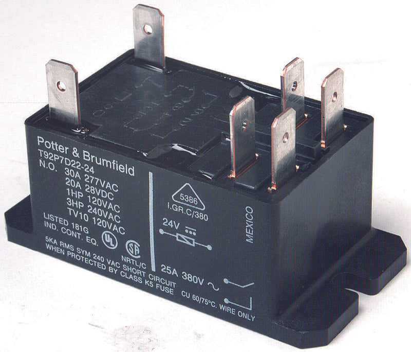 TE CONNECTIVITY T92P11D22-24 RELAY, DPDT, 277VAC, 28VDC, 40A
