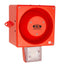 CLIFFORD AND SNELL 245359 Audio/Visual Signal Device, Flashing, Transparent, 116 dBA, 230 VAC, Cable, IP66