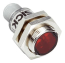 SICK GRL18S-P2331 Photo Sensor, 7.2 m, PNP, Retroreflective, 10 to 30 VDC, 3 Pin M12 Connector, LED, GR18 Series