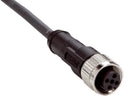 SICK DOL-1204G02MC75KM0 Sensor Cable, Black, M12 Receptacle, Free End, 4 Positions, 2 m, 6.6 ft
