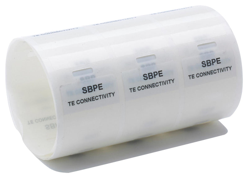 ENTRELEC - TE CONNECTIVITY SBPE04-0625-WH-5 Label, Wire & Cable Idntfn, Die-Cut, 19.1 mm, 25.4 mm, Vinyl, White 1SET530100R0000