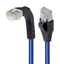 L-COM TRD695SRA1BL-2 Ethernet Cable, Cat6, 90&deg; RJ45 Plug to RJ45 Plug, FTP (Foiled Twisted Pair), Blue, 609.6 mm, 2 ft