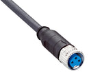 SICK YF8U13-100UB1XLEAX Sensor Cable, A Coded, Black, M8 Receptacle, Free End, 3 Positions, 10 m, 32.8 ft