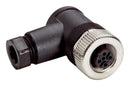 SICK DOS-1205-W Sensor Connector, M12, Female, 5 Positions, Screw Socket, Right Angle Cable Mount