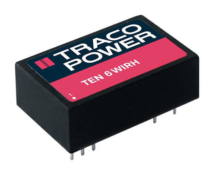 TRACO POWER TEN 6-11013WIRH Isolated Through Hole DC/DC Converter, ITE & Railway, DIP, 4:1, 6 W, 1 Output, 15 V