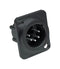 AMPHENOL AUDIO AX5MDB XLR Connector, 5 Contacts, Plug, Panel Mount, Silver Plated Contacts, Zinc Alloy Body, AX Series