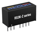 RECOM POWER RS3K-243.3SZ/H3 Isolated Through Hole DC/DC Converter, ITE, Industrial & Household, SIP, 4:1, 3 W, 1 Output