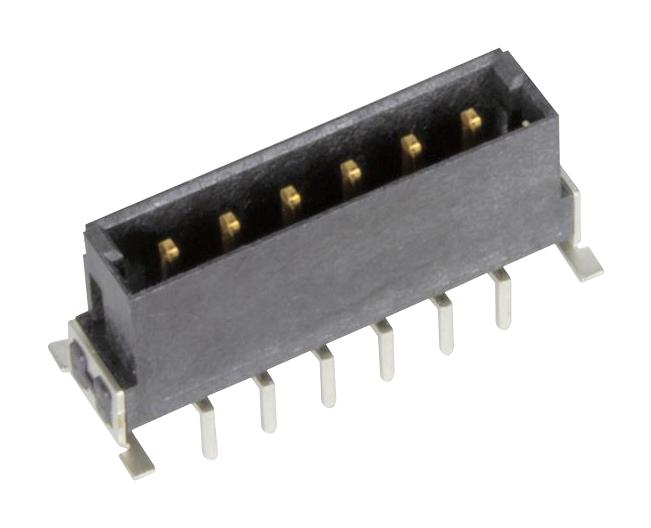HARTING 15520062701000 Pin Header, Board-to-Board, 2.54 mm, 1 Rows, 6 Contacts, Through Hole Straight, har-flex Series