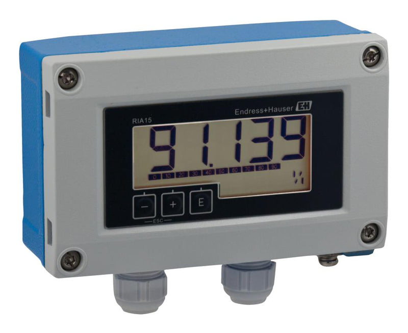 ENDRESS+HAUSER RIA15-AAB1 Process Indicator, 5 Digit, 17 mm, Current, -40 to 60 &deg;C, RIA15 Series