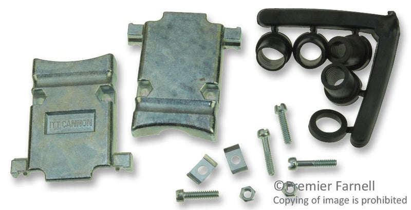 ITT CANNON 980-2000-348 D SUB BACK SHELL, SIZE DC, ZINC