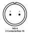 ITT CANNON MS3106F16S-4S Circular Connector, MIL-DTL-5015 Series, MS3106 Series, Straight Plug, 2 Contacts, Solder Socket