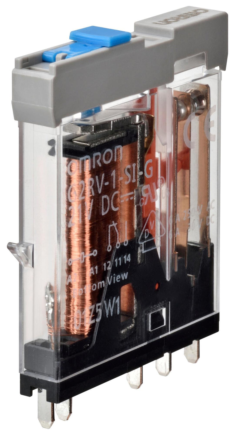 OMRON INDUSTRIAL AUTOMATION G2RV-1-SI-G  DC21 Power Relay, SPDT, 21 VDC, 6 A, G2RV-SR Series, Socket, Latching