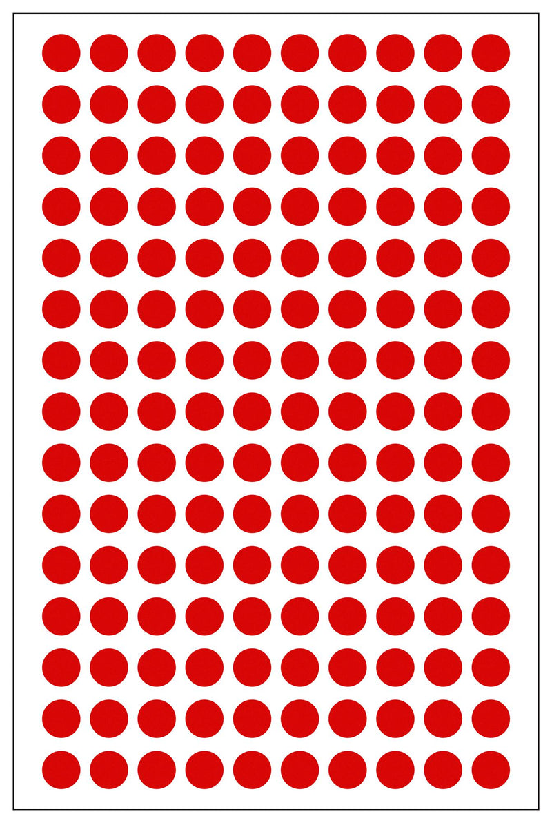 Multicomp PRO MP010410 MP010410 Label Round Self Adhesive 12 mm Paper Red