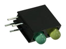 DIALIGHT 553-0232F Circuit Board Indicator, Green, Yellow, 2 LEDs, Through Hole, T-1 (3mm), Y 10mA, G 10mA