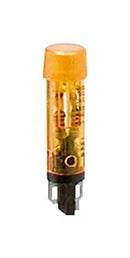 RAFI 1.69.508.846/1402 LED Panel Mount Indicator, Round, Solder Terminal, Yellow, 28 VDC, 5 mm, 12 mA, IP40