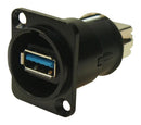 MULTICOMP PRO MP-CP30108 USB Adapter, USB Type A Receptacle, USB Type B Receptacle, USB 3.0, MP XLR FEED THROUGH USB