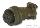 ITT CANNON MS3106E16S-4S Circular Connector, MIL-DTL-5015 Series, MS3106 Series, Straight Plug, 2 Contacts, Solder Socket