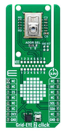 MIKROELEKTRONIKA MIKROE-6208 Add-On Board, Grid-EYE 2 Click, MikroE mikroBUS Compatible Development Boards