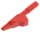 CAL TEST ELECTRONICS CTM-652-2 Alligator Clip, 7 mm Jaws Open, 20 A Current, Red