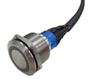 MULTICOMP PRO MPB25-A0F20E-73-T1Q Vandal Resistant Switch, Ring Illuminated, 3V, MPB19/25 Series, 25 mm, DPST-NO, DPST-NC, Momentary