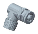 AMPHENOL LTW M12A-12BFFA-SR7001 Sensor Connector, M Series, M12, Female, 12 Positions, Solder Socket, Right Angle Cable Mount