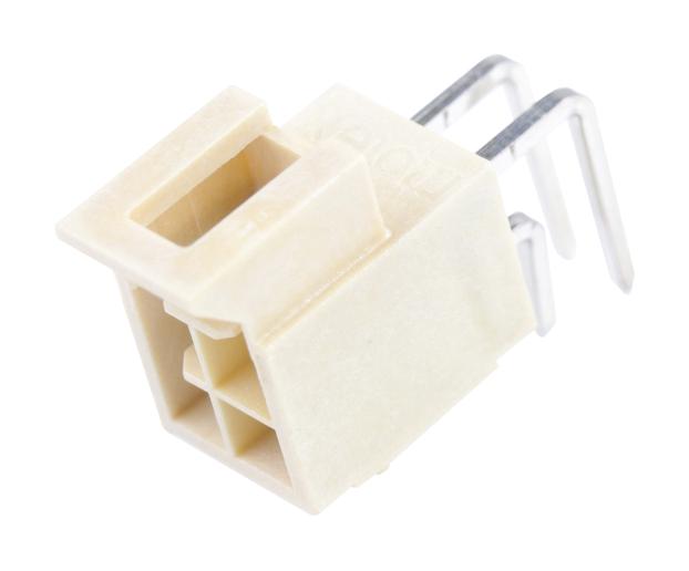 MOLEX 105314-2104 Pin Header, Power, Wire-to-Board, 2.5 mm, 2 Rows, 4 Contacts, Through Hole Right Angle