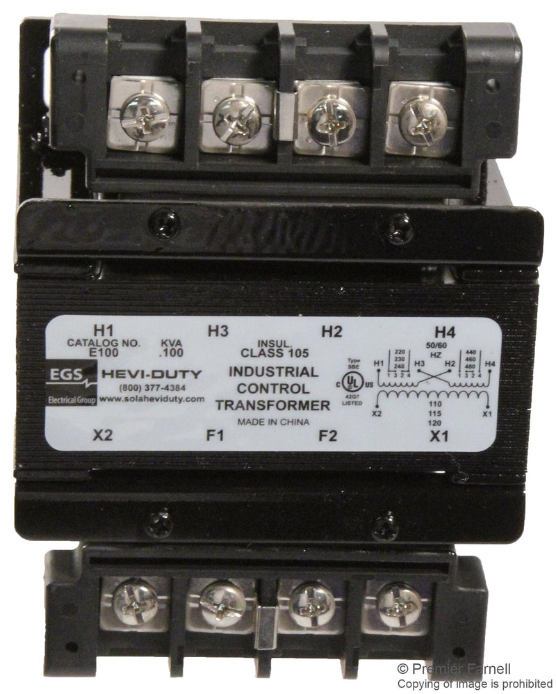 SOLAHD E100 ENCAPSULATED/PC BOARD TRANSFORMER