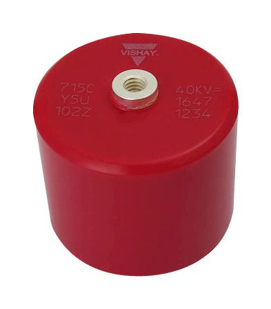 VISHAY 715C30DKD47 Ceramic Disc Capacitor, 4700 pF, 30 kV, -20%, +80%, Y5U, Screw