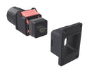 AMPHENOL COMMUNICATIONS SOLUTIONS NDHN6D2 Modular Connector, 24AWG IDC, IX Type A Plug, 1 x 1 (Port), 10P10C, Cat6a, IP67, Panel Mount