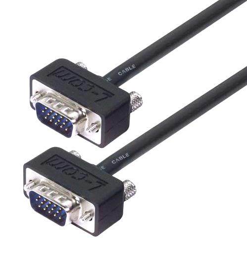 L-COM CTL3VGAMM-50TZ Computer Cable, D Subminiature H/D Plug, 15 Way, D Subminiature H/D Plug, 15 Way, 50 ft, 15.24 m